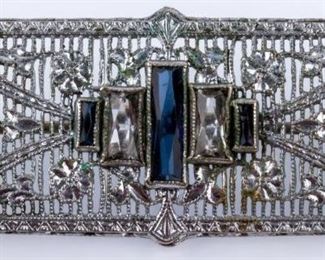 Lot 320 - Jewelry Sterling Silver Art Deco Brooch