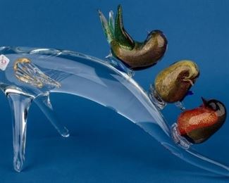 Lot 268 - Vetro Artistico Murano Birds on a Branch
