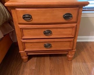 MATCHING SIDE TABLES (2) FOR BLONDE BED