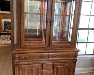 BEVELED GLASS CHINA WITH LOTS OF STORAGE 52"20" Lighted