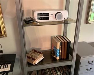 Adjustable Glass Shelves , Wood Frame, Easily Expandable to add shelves