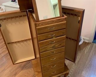 JEWELRY ARMOIRE WITH HUGE STORAGE