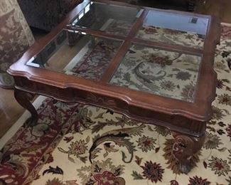 Beveled Glass Coffee Table 40" Square