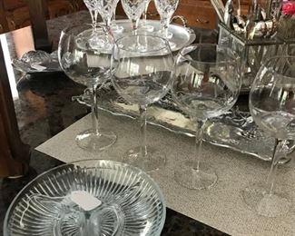 Nice Stemware and Relish Trays