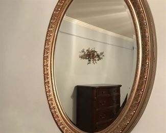 Beautiful Large Beveled Mirror in Gold