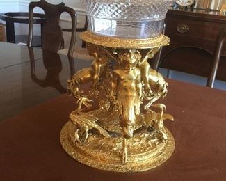 Centerpiece bowl on gilt bronze stand.   Quite amazing...