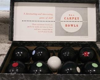 Vintage B&A Carpet Bowls Indoor Game Made in England