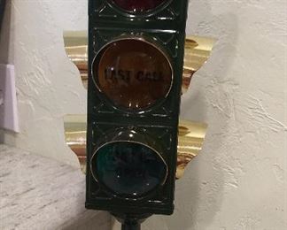 Vintage Stop Light Bar Open Closed Last Call Bar Lamp Traffic Light Green Gold