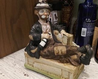 Hobo clown, on a box.....