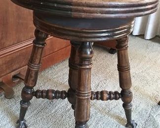 Antique piano stool