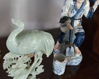 Asian jade and porcelain 