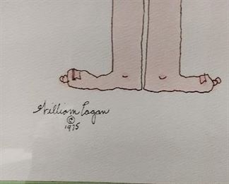 VINTAGE 1981 WILLIAM LOGAN WALL ART 