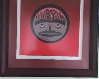 Manuel Salazar Eagle within Moon
Serigraph 16.75"h15.75"w	
