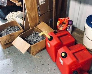gas cans and aluminum nails