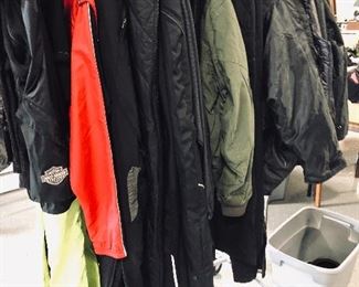 Biker outer layers.