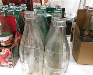 Assorted Coca Cola bottles 