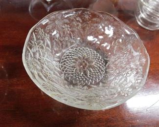Ornate glass bowl