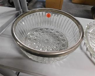 Silver rimmed bowl