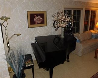 Weber baby grand piano with player piano device