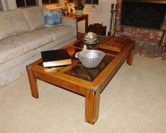 coffee table glass and wood