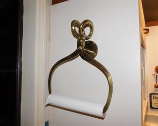 brass ice tongs paper towel holder