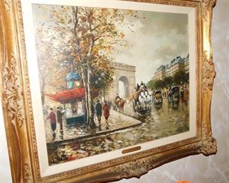 Jean Ribout oil painting “Les Champs-Elysees”