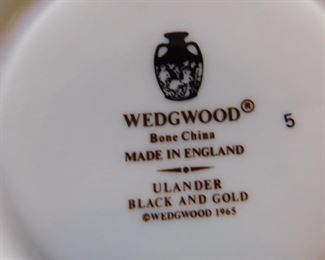 Wedgwood Bone China  set " Urlander black and gold"