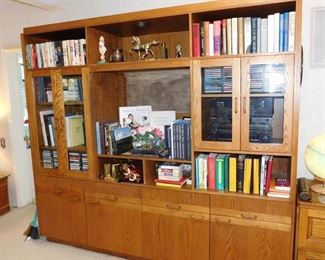 book case and entertainment center