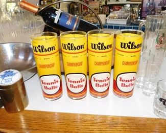 vintage Wilson tennis ball glasses