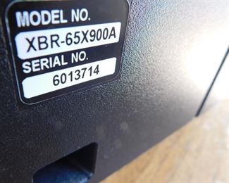 Sony 65 inch TV model XBR-65X900A 4K 3D LED UHDTV