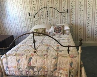 full size antique iron bed