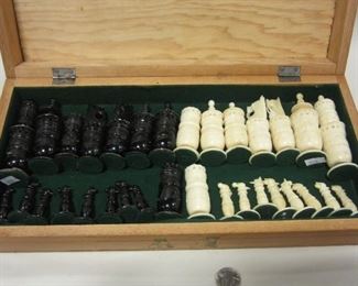 Bone chess set