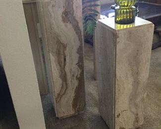 Another view of marble pedestals to see the gorgeous stone