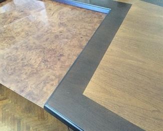 Detail of wood on top of desk, this is truly a gorgeous addition to your office, wherever it may be
