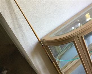 Pedestal side table with storage