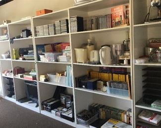Shelves not for sale but tons of stuff