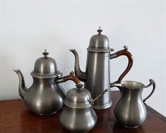 Pewter tea set