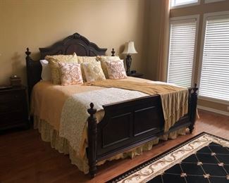 This is the king bedroom furniture on the first floor master - It's very attractive. The mattress, btw, is super high end and had minimal, if any, use.