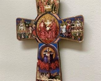 This beautiful painted cross is really only about 3-4 inches tall but look how stunning it is!
