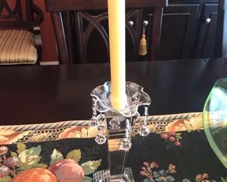 Crystal pair of candlesticks
