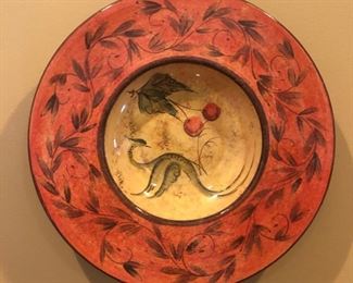 cool plate hangs on wall