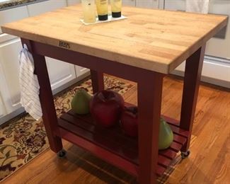 Boos Butcher Block island table, the best you can get