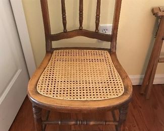 PAIR OF CANE SEAT CHAIRS