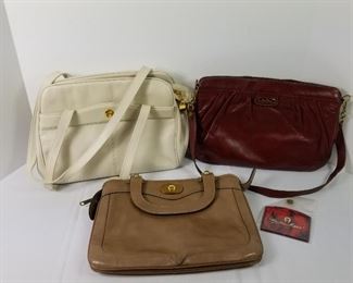 3 Vintage Etienne Aigner Leather Handbag Purses https://ctbids.com/#!/description/share/214397