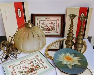 Vintage Home Decor, Pendant Glass Lamp https://ctbids.com/#!/description/share/214333