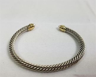 David Yurman Real Silver and Gold Bracelet https://ctbids.com/#!/description/share/214363