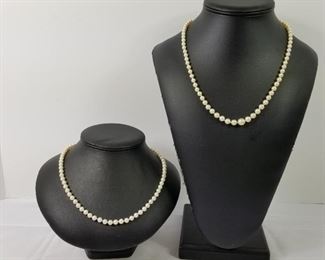 Two Genuine Pearl Vintage Necklaces https://ctbids.com/#!/description/share/214378