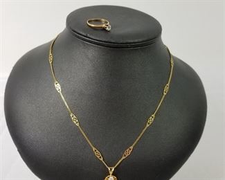 14-Karat Gold Necklace with 1/2 Carat Real Diamonds  https://ctbids.com/#!/description/share/214384