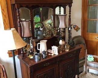 Antique mirrored cabinet