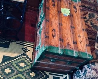 Antique trunk with drawer